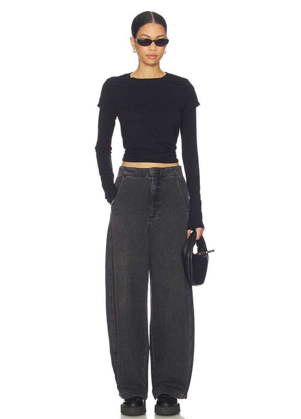 Pistola Lottie High Rise Relaxed Bowed Leg Jeans Zen Wash 26 NWT